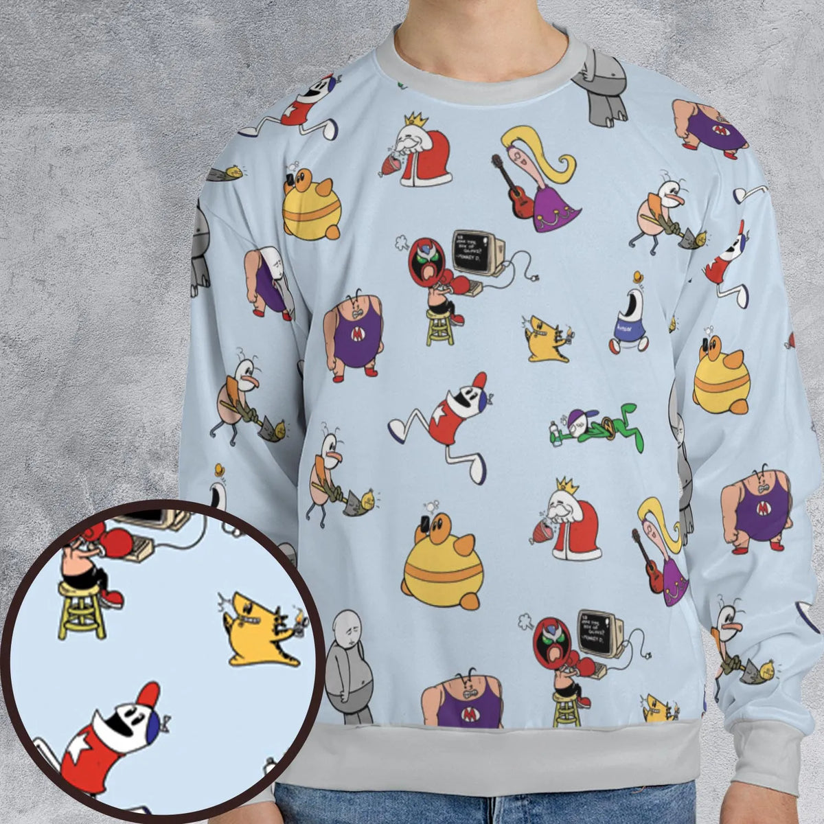 Retro Webtoon Homestar All-over Print Sweatshirt