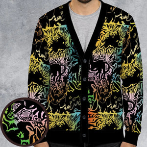 Eevee Pokemon Black Cardigan