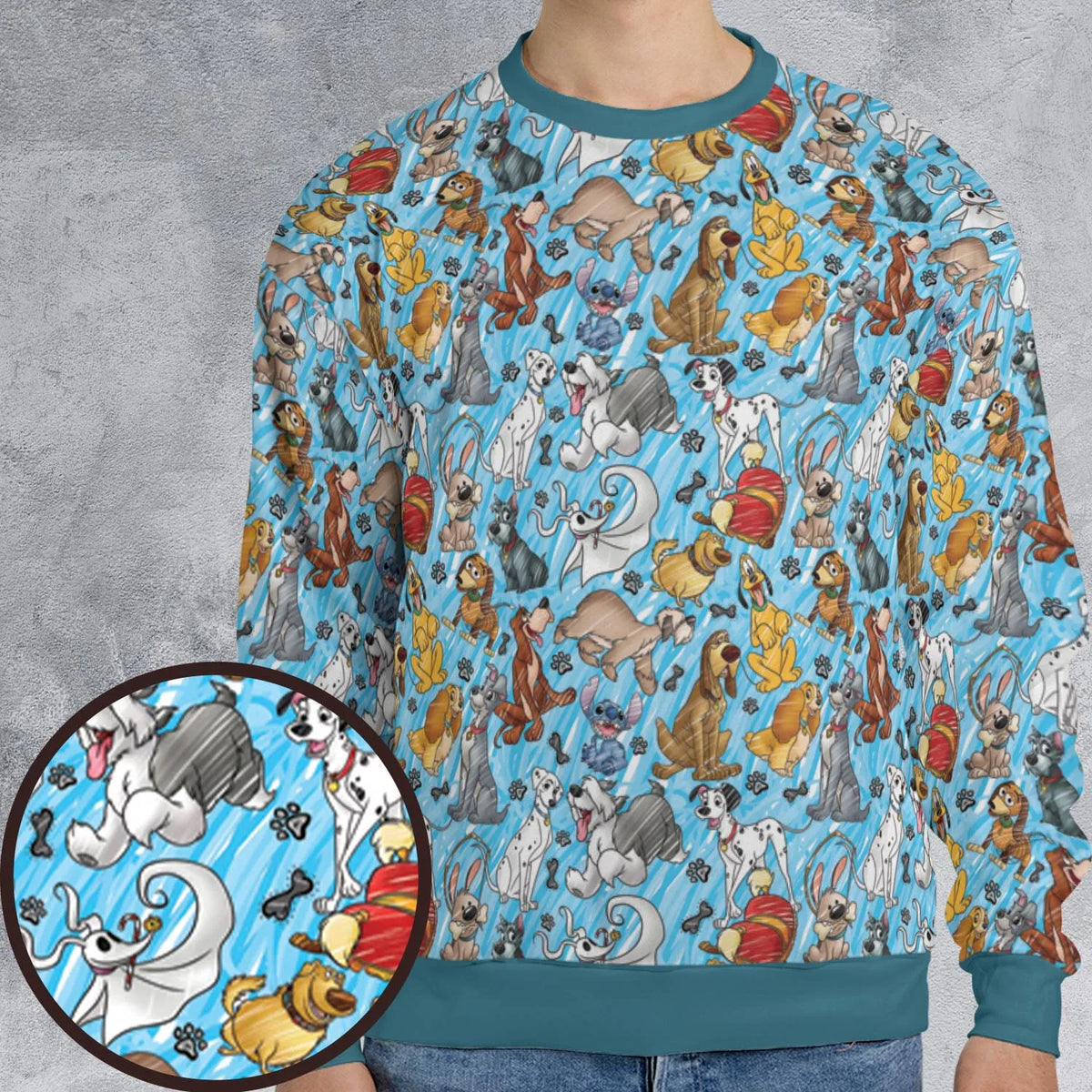 Animation Dogs All-over Print Sweatshirt