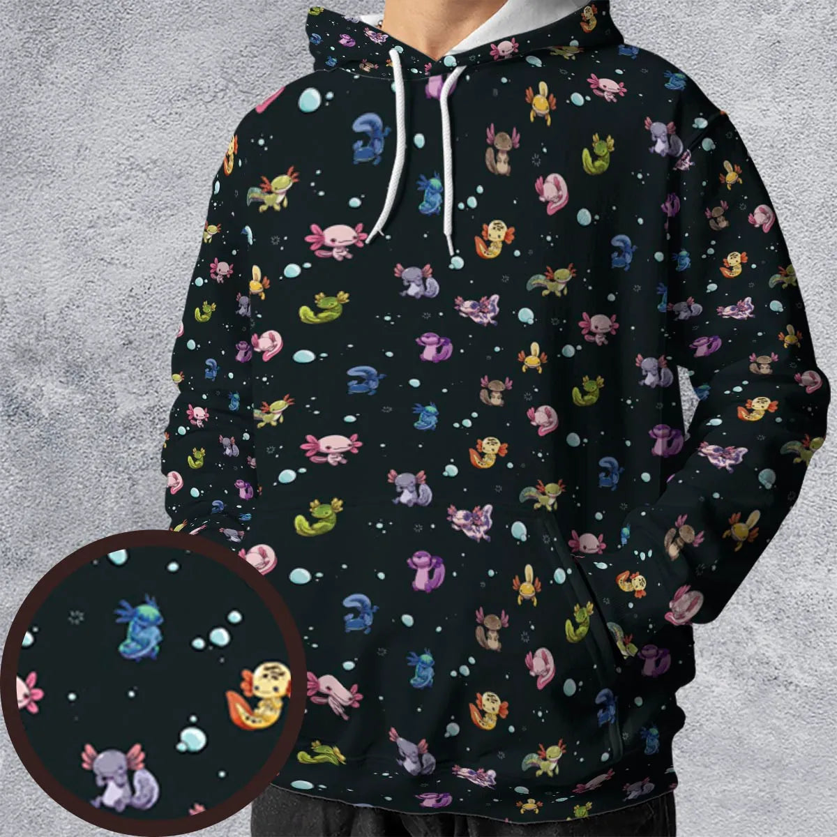 Axolotls Of The World Pattern All-over Print Hoodie