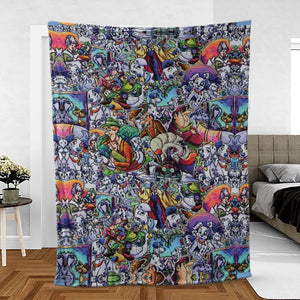 101 Dalmatians Main 90s Fleece Blanket