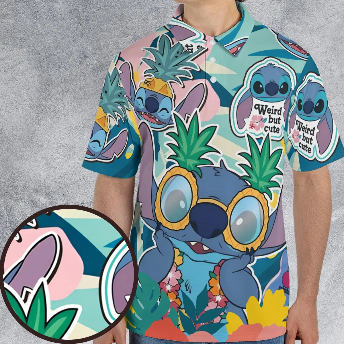 Weird But Cute Stitch AOP Men/Women Polo Shirt