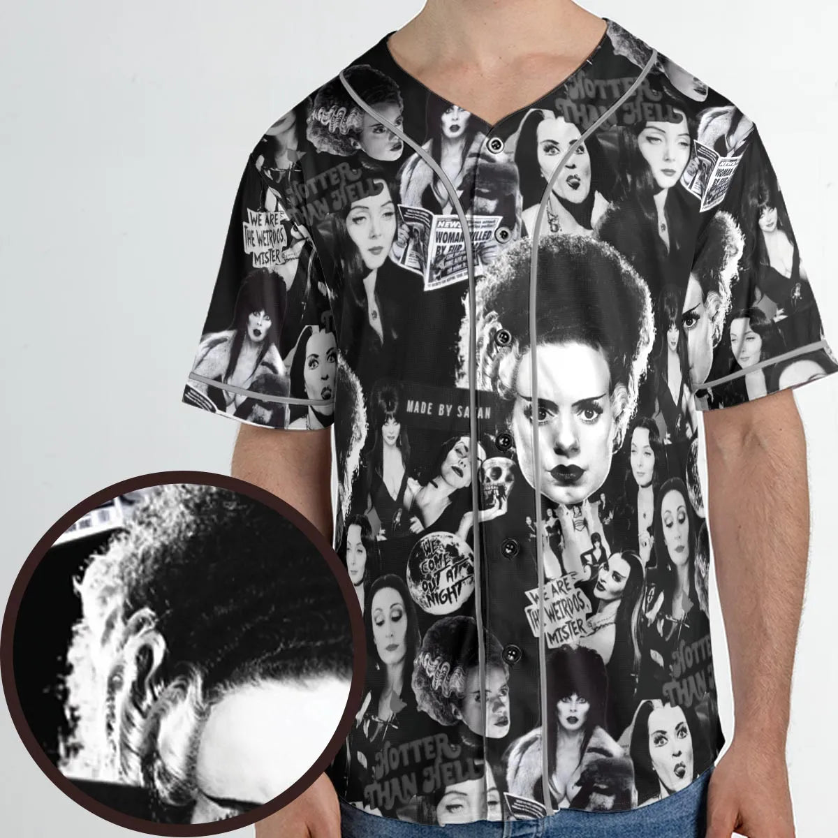 Horror Ladies Slay Collage Classic Horror Movies Unisex Baseball Jersey