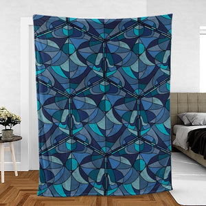 Stained Glass Monster RPG Fleece Blanket