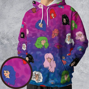 Misfits and Hologram  Jem and the Holograms All-over Print Hoodie