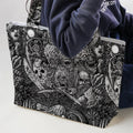 Horror Movie Assemblage Ghostface Xenomorph Pinhead Freddy Michael Myers Large Tote Bag
