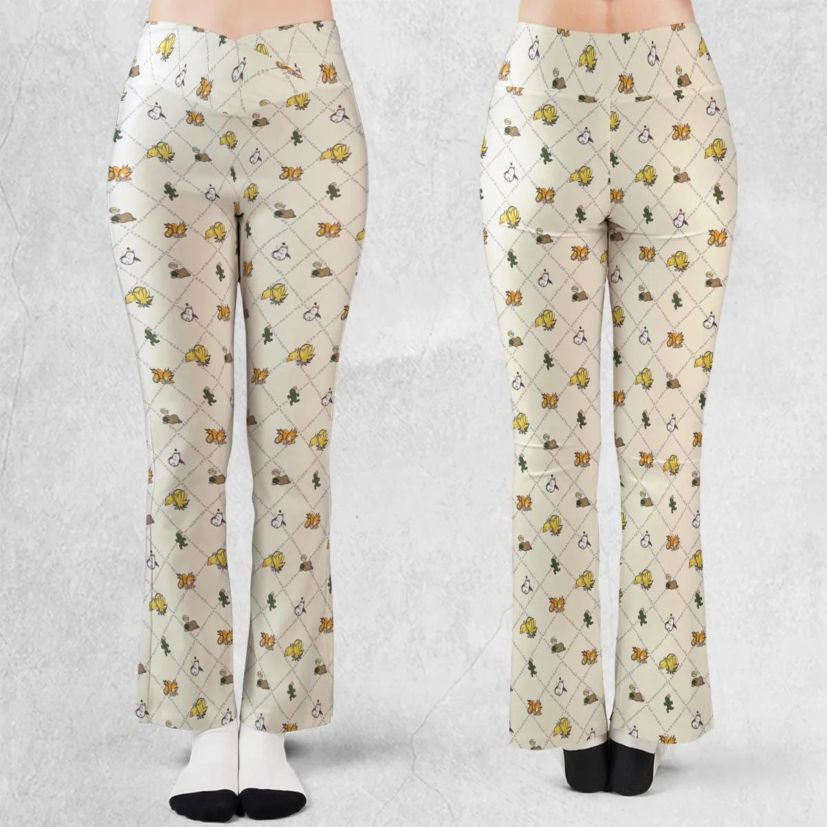 Final Fantasy Sleeping Creatures Pattern Flare Leggings