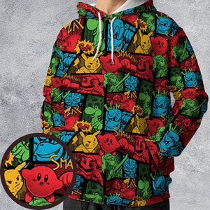 Super Smash Bros Pattern All-over Print Hoodie