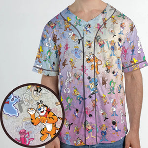 80s 90s Commercial Cereal Mascots Unisex Baseball Jersey