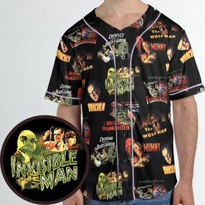 Teaming Monsters All Up Universal Monsters Unisex Baseball Jersey