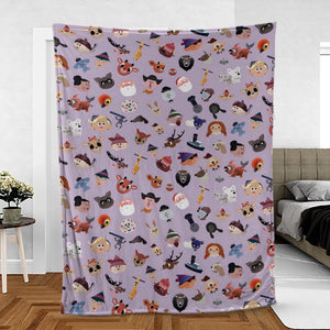 Iconography Rudolph the Red-Nosed Reindeer Fleece Blanket