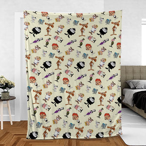 60s The Adventures Of Rocky And Bullwinkle and Friends Fleece Blanket