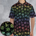 DnD Rainbow Dice Set Pattern AOP Men/Women Polo Shirt