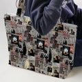 Crime Scene Scream Aesthetic Pattern Large Tote Bag