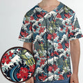 Great Waves Cthulhu Unisex Baseball Jersey