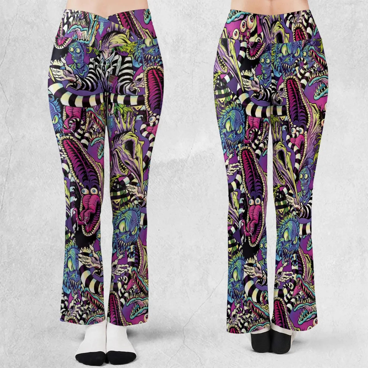 Stay Spooky Beetlejuice Flare Leggings