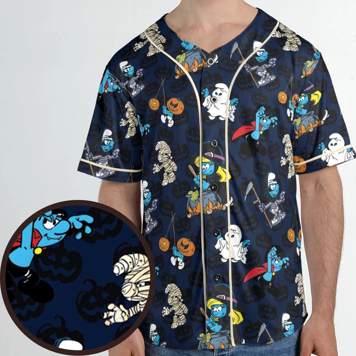 Smurfs Halloween Special Unisex Baseball Jersey