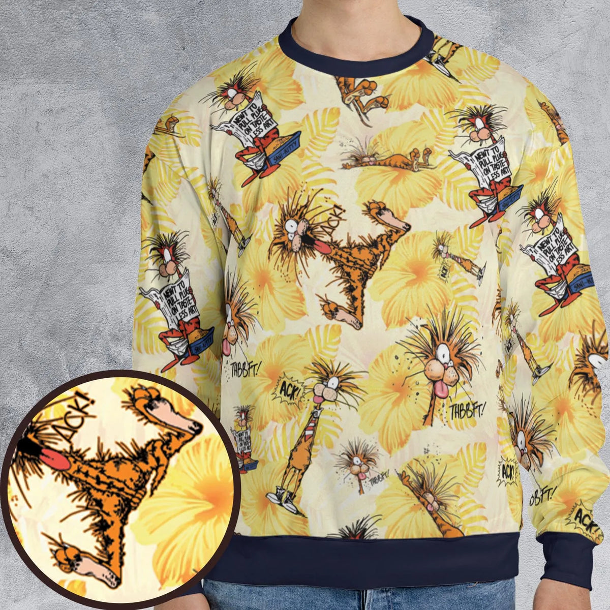 Bill The Cat Bloom County All-over Print Sweatshirt