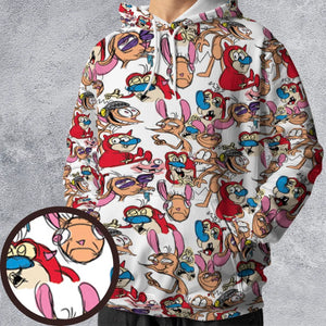 Insane Style The Ren and Stimpy Show All-over Print Hoodie
