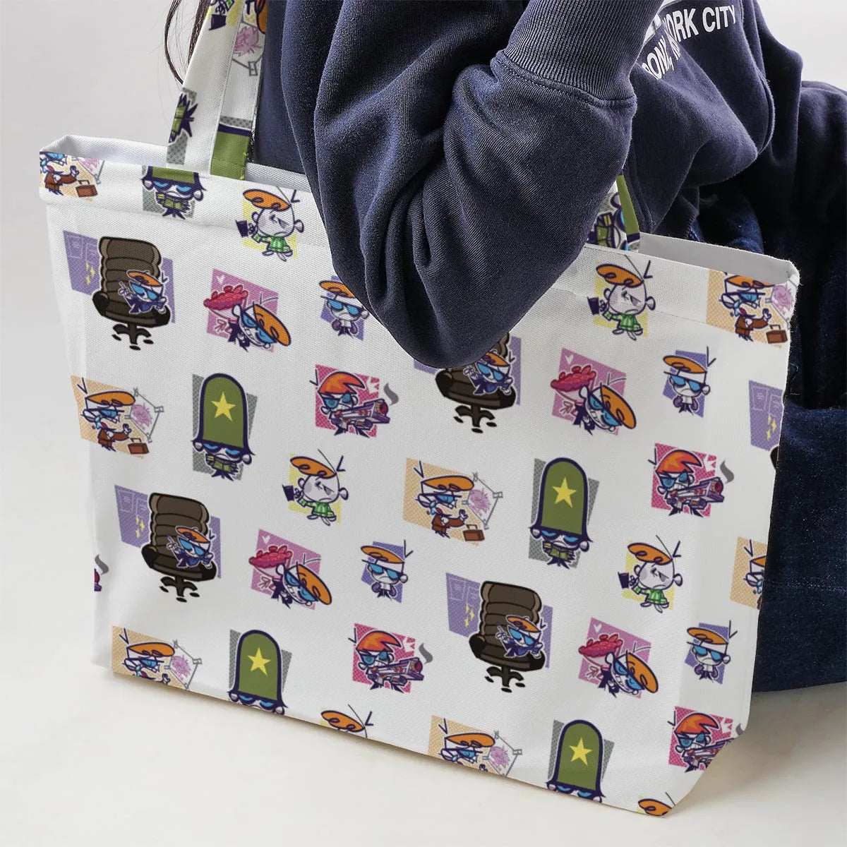 Dexter's Laboratory Characters Large Tote Bag