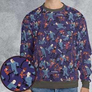 The Battle Freddy vs Jason Nightmare on Elm Street Friday the 13th All-over Print Sweatshirt