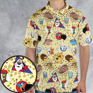 Bimbo Cheetos Cereal Mascot AOP Men/Women Polo Shirt