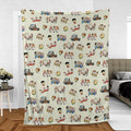Three Stooges Cartoon 1965 Fleece Blanket