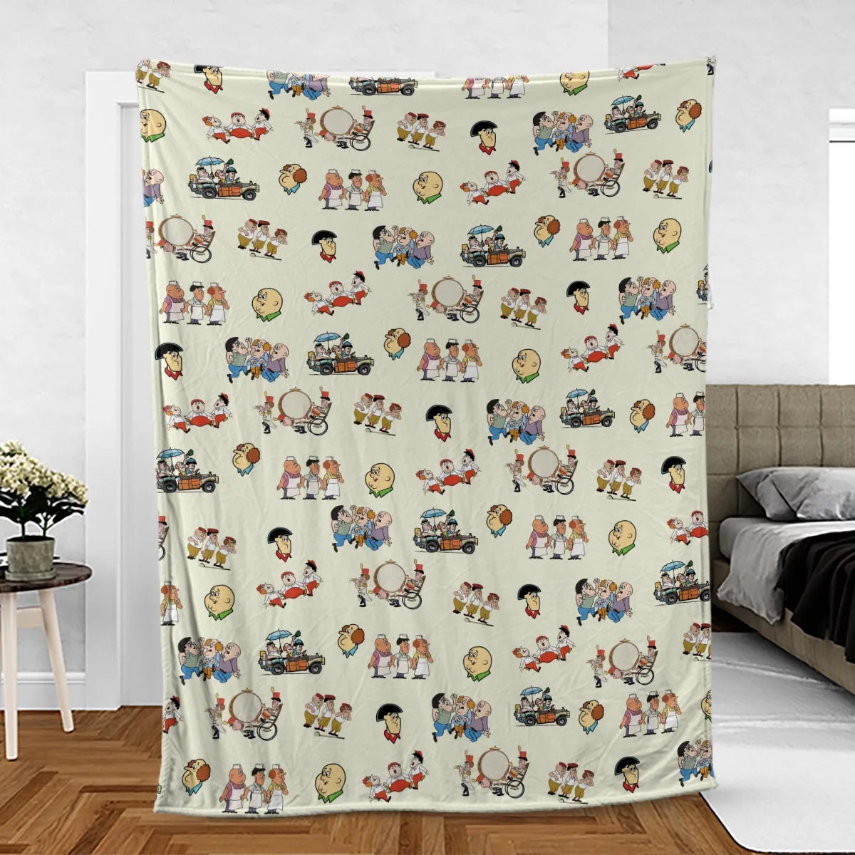 Three Stooges Cartoon 1965 Fleece Blanket