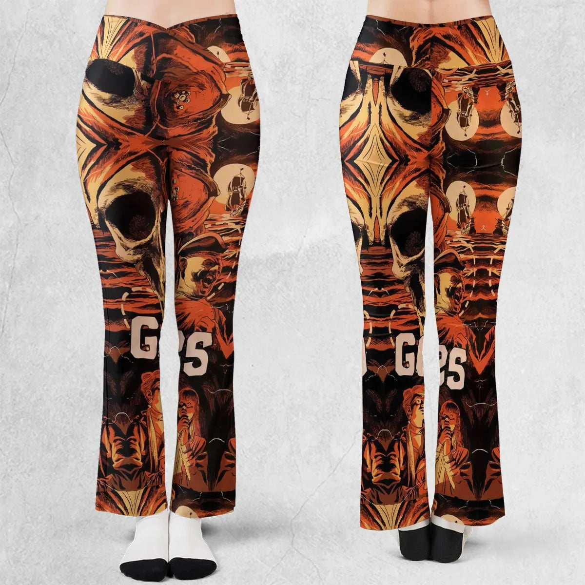The Goonies Pattern Flare Leggings