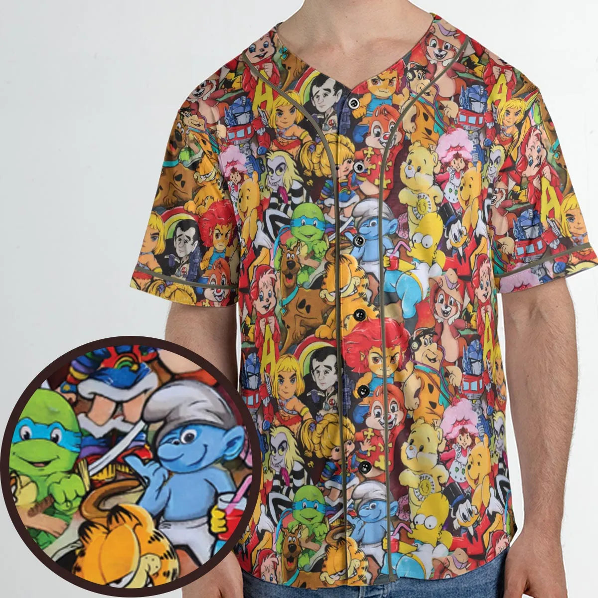 Old Cartoon Characters Unisex Baseball Jersey