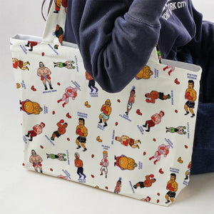 Retro Game Punch Out Large Tote Bag