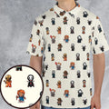 Horror Movies Characters Pattern AOP Men/Women Polo Shirt