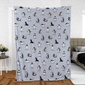 Penguin Yoga Pattern Fleece Blanket