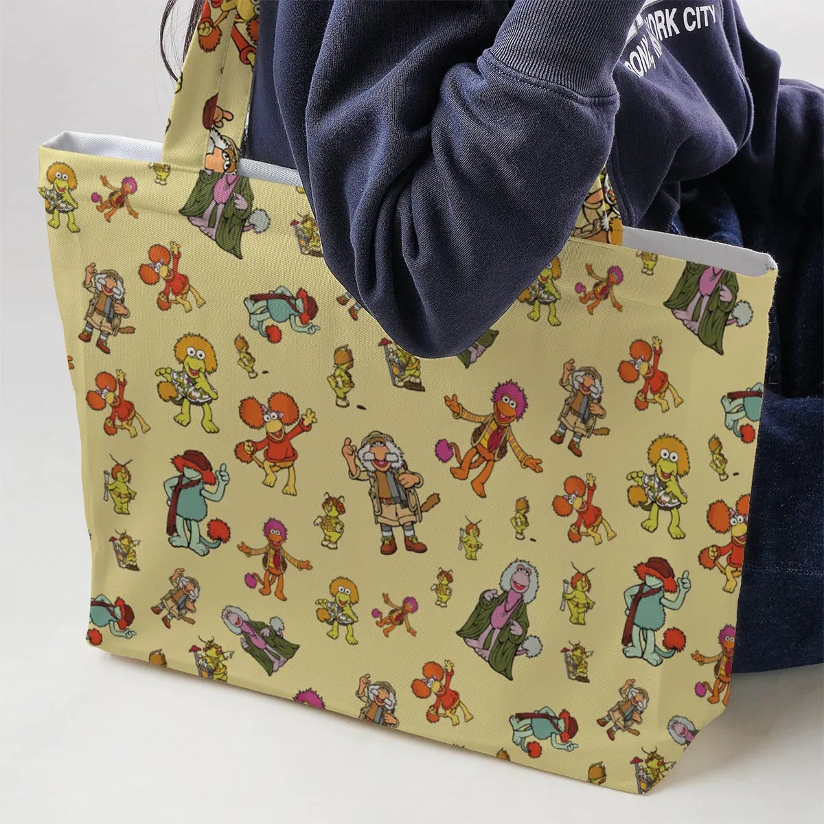 Fraggle Rock Characters Large Tote Bag