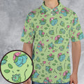 Venusaur Ivysaur and Bulbasaur Pokemon AOP Men/Women Polo Shirt