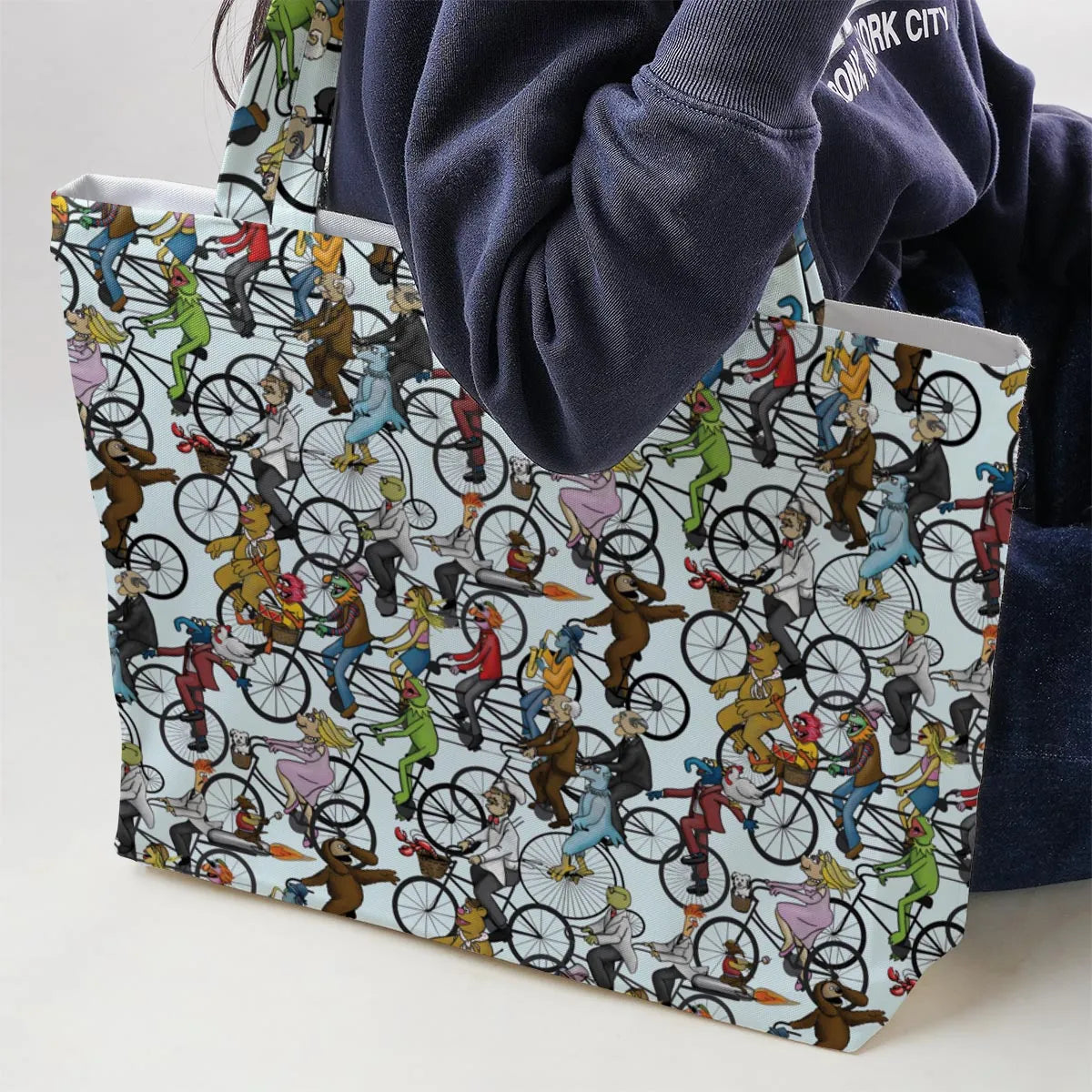 Tour De Muppet The Muppet Movie Large Tote Bag
