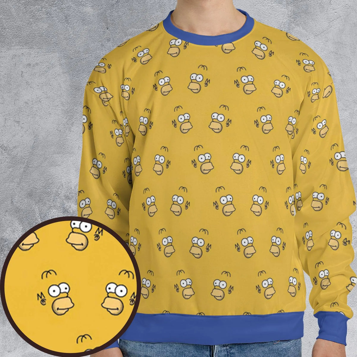 Homer Simpson Pattern All-over Print Sweatshirt