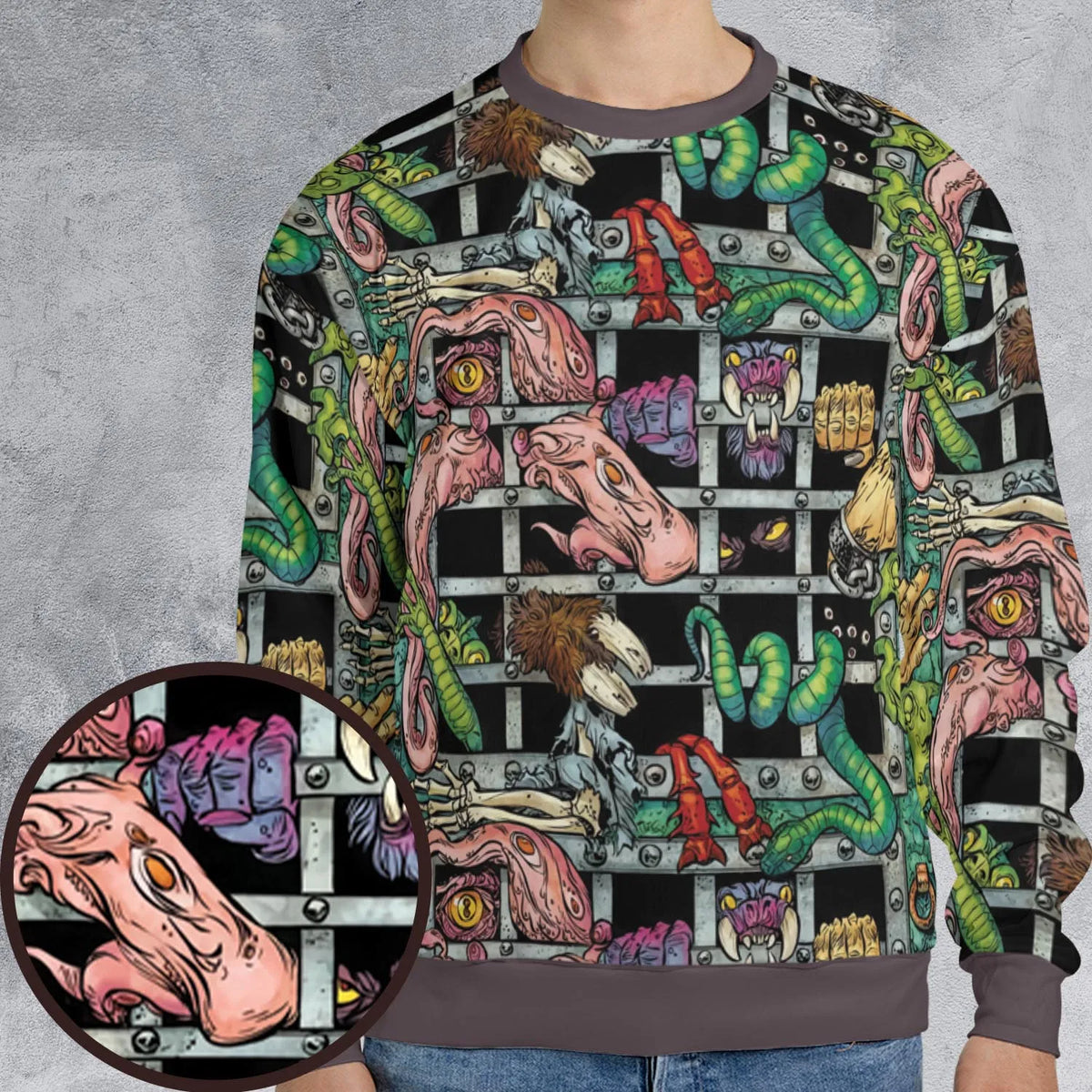 Castle Grayskull Dungeon He-man And The Masters Of The Universe All-over Print Sweatshirt