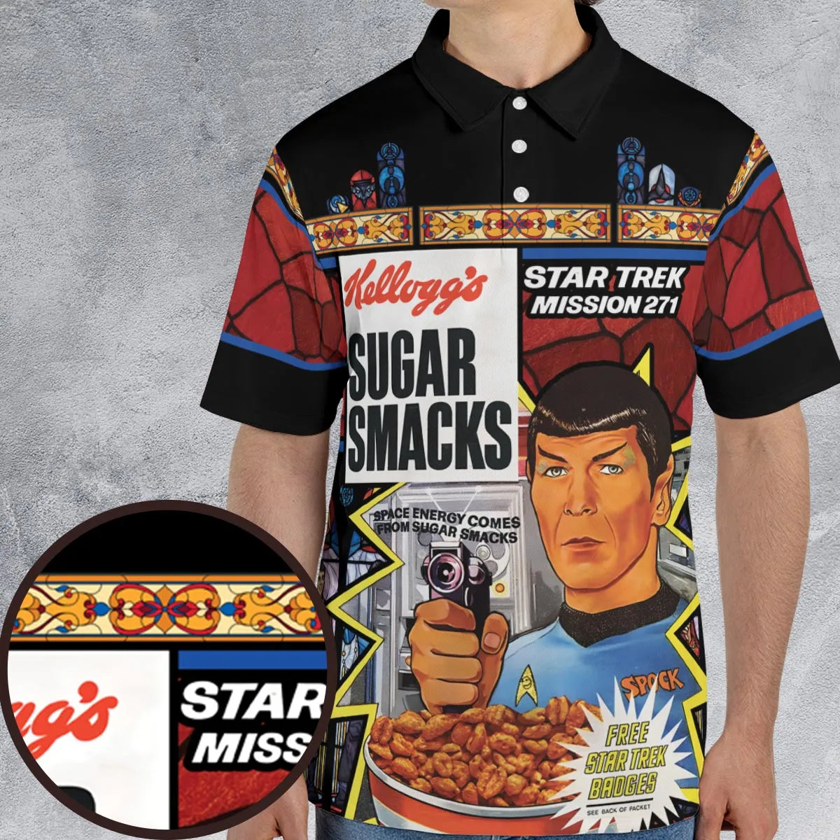 Sugar Smacks Star Trek AOP Men/Women Polo Shirt