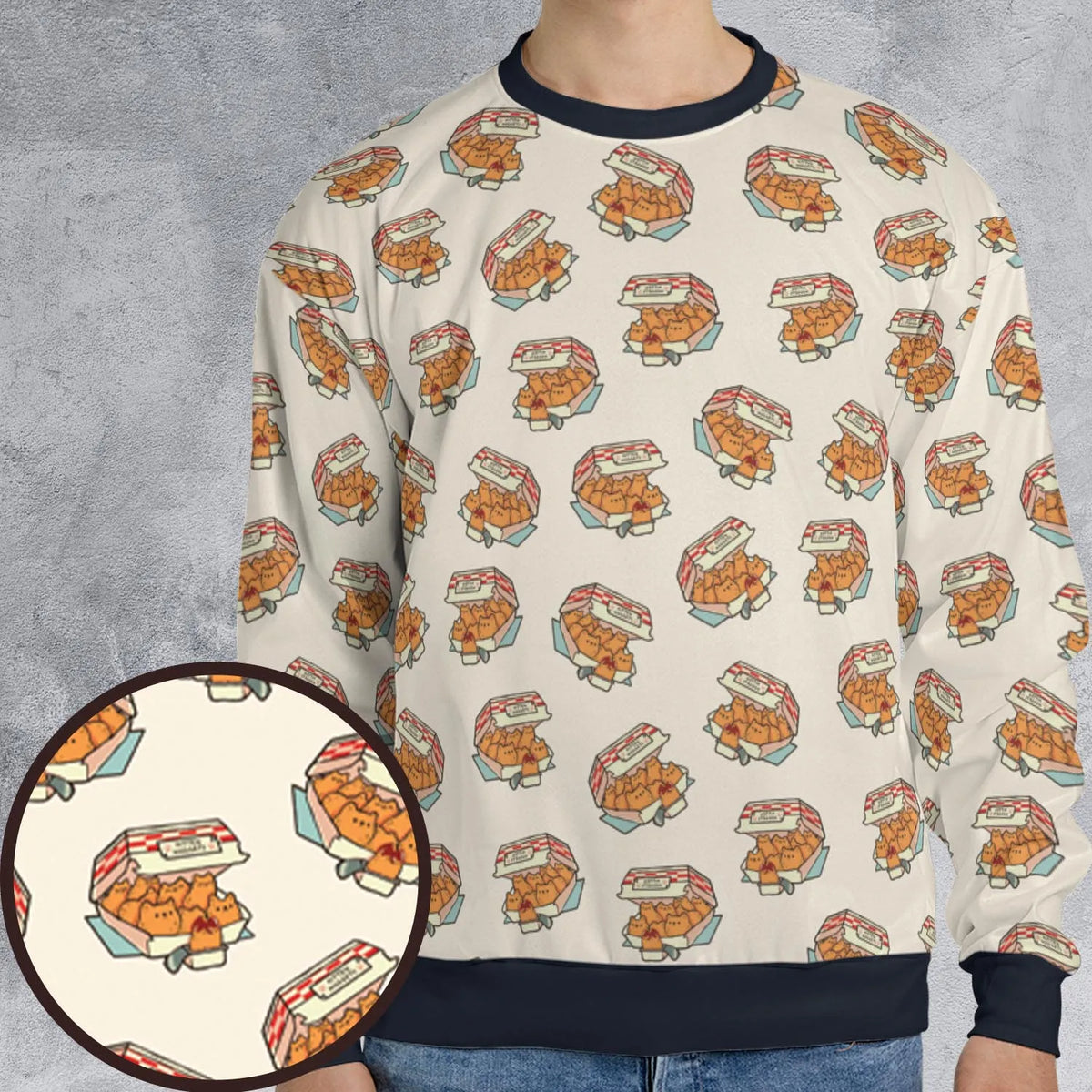 Kitten Nuggets Pattern All-over Print Sweatshirt