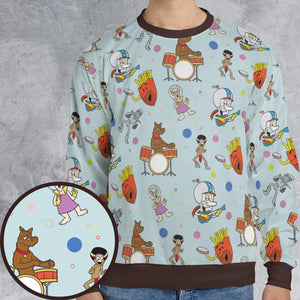 Aqua Unit Patrol Squad Team All-over Print Sweatshirt