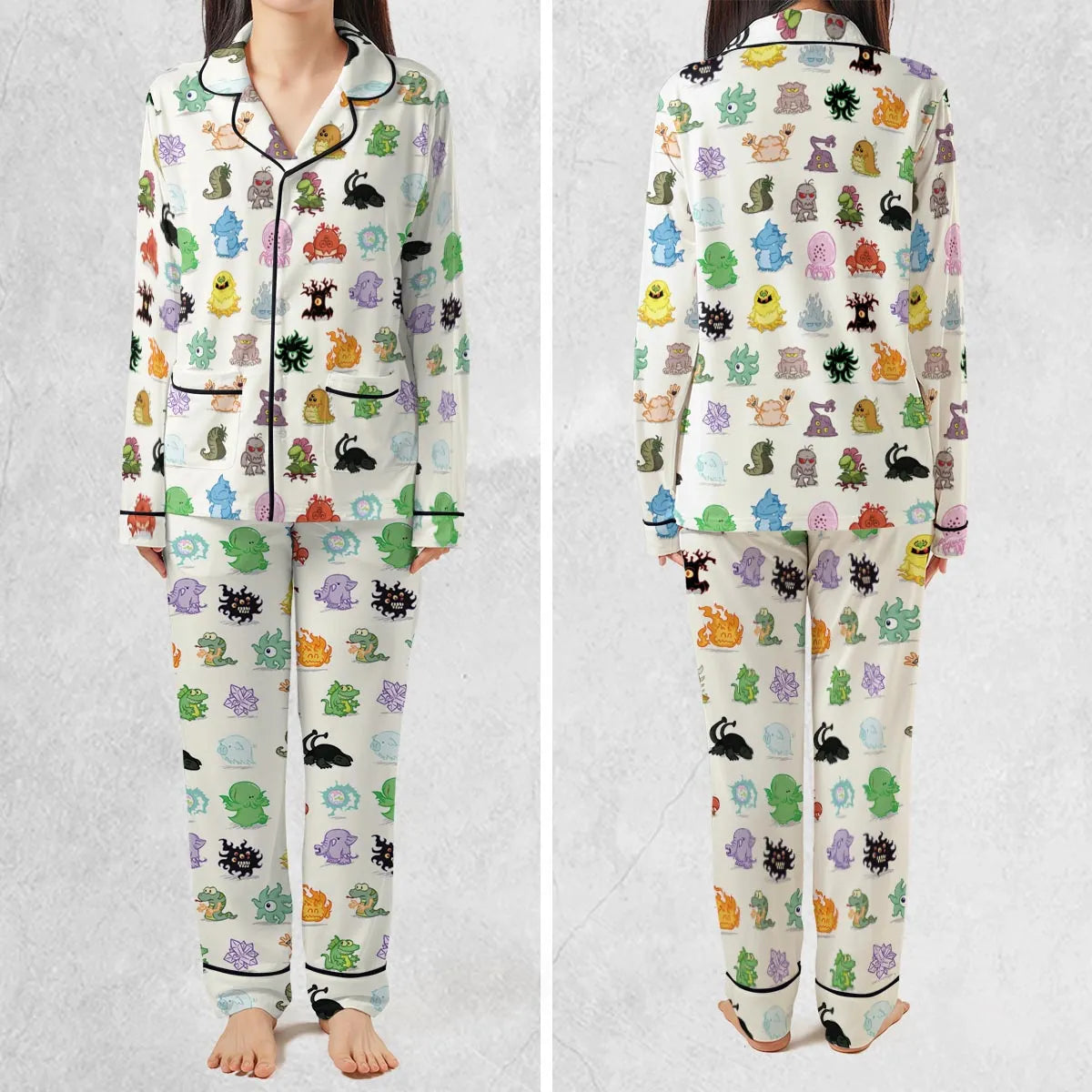Cute Monsters H. P. Lovecraft Pajamas Set