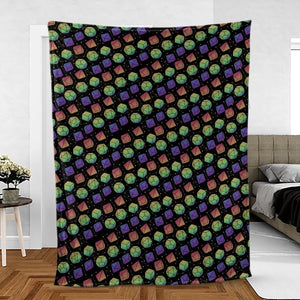 Rainbow Galaxy DnD Fleece Blanket