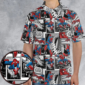 Spider Man Comic Pattern AOP Men/Women Polo Shirt