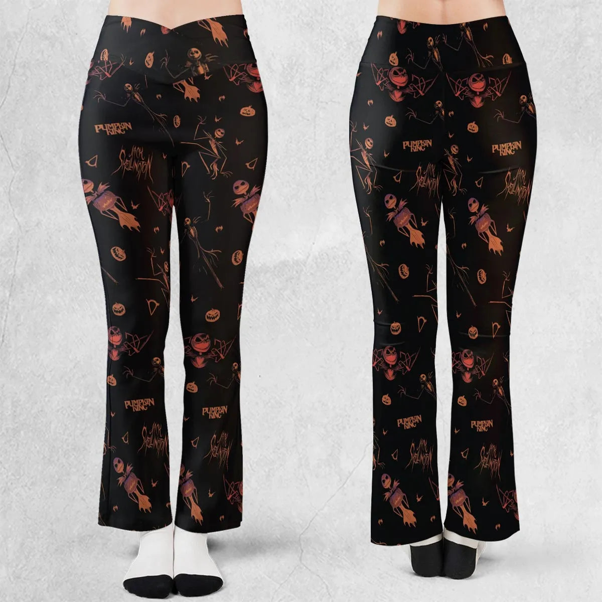 Pumpkin King Jack Skellington Flare Leggings
