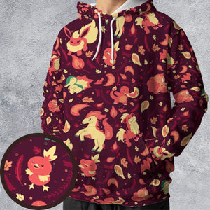 Fire Pokemon Pattern All-over Print Hoodie