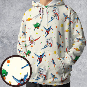 Battle of the Planets Pattern All-over Print Hoodie