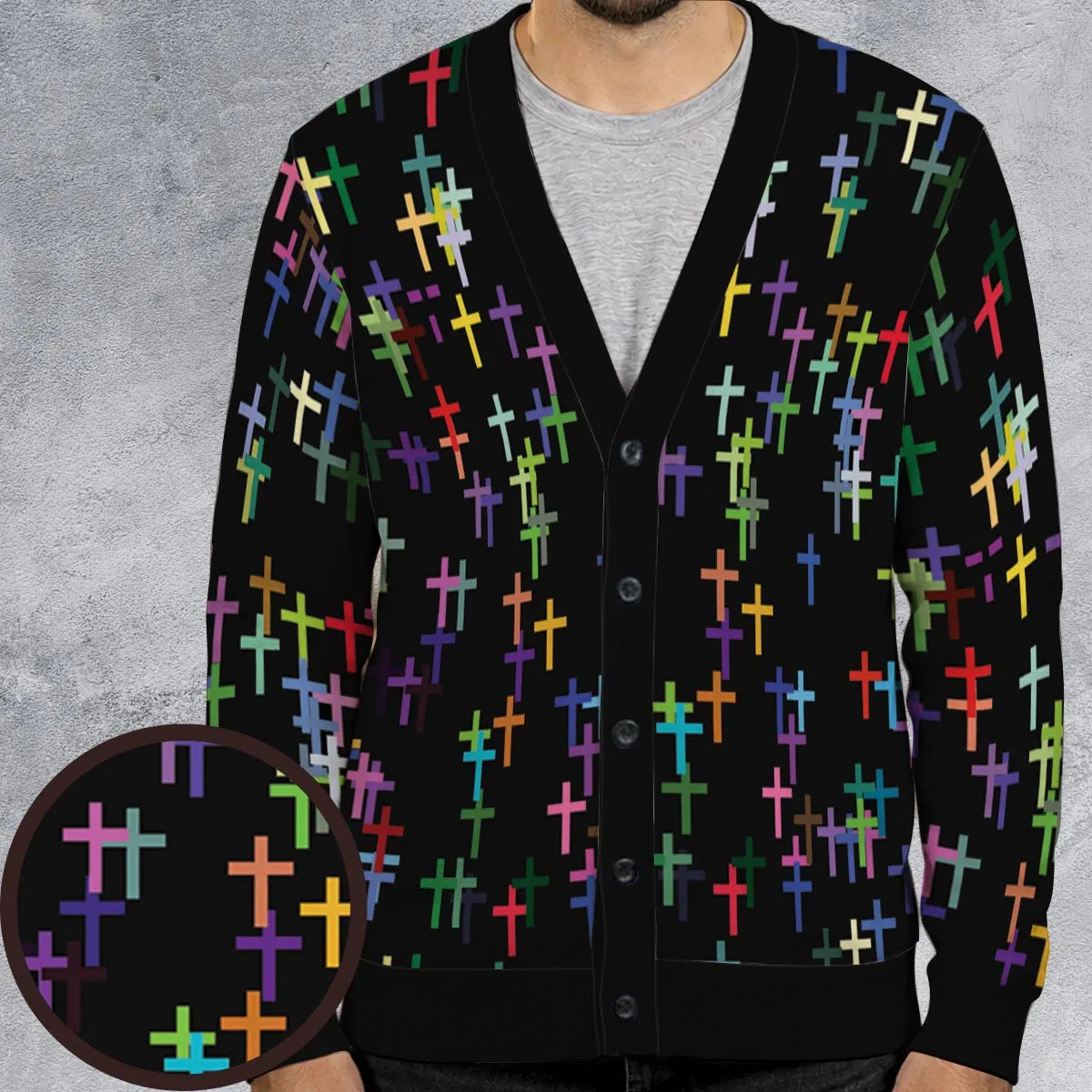 Christian Cross Cardigan