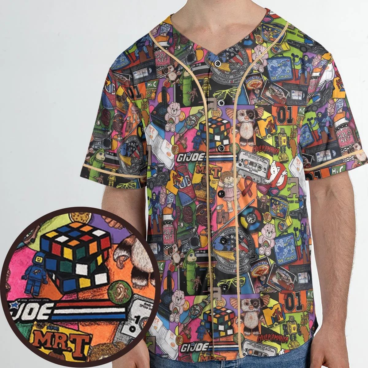 The 1980's. The Decade Of Greed Unisex Baseball Jersey