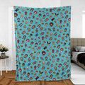 Many Faces of Bob's Burger Fleece Blanket